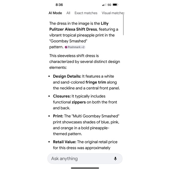 Lilly Pulitzer Mod Shift Dress Preppy Pink 2 Maui Pineapple 50's Style Fringe - Picture 8 of 8